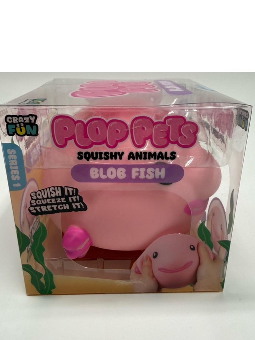 Plop Pets Pink Blob Fish Squishy Toy NWT - Picture 5 of 7